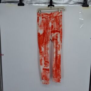 Orange Pink and White Tie-Dye Pants